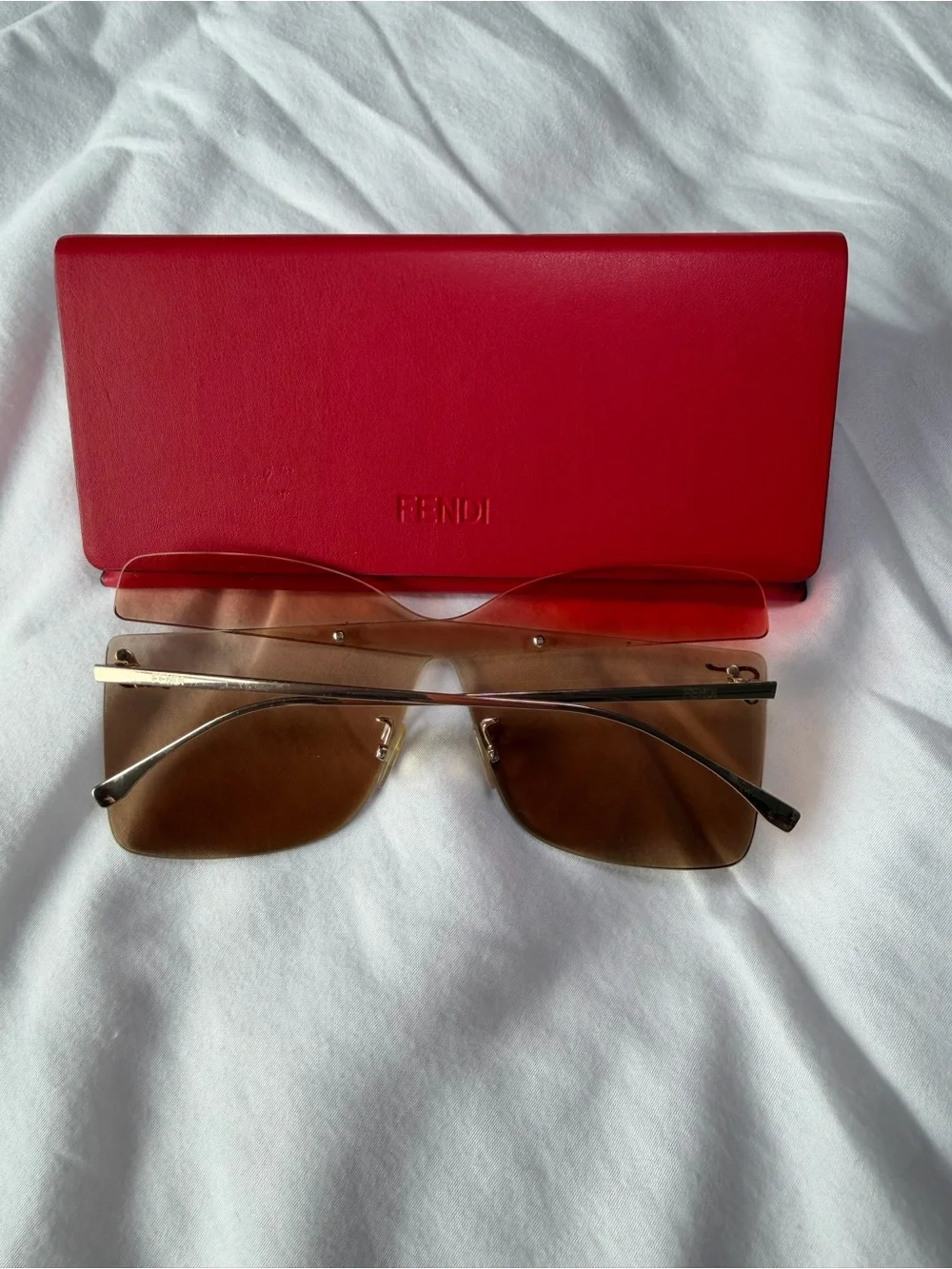 Fendi Karligraphy butterfly sunglasses FF 0399/S red/opal peach w/ Original Case
